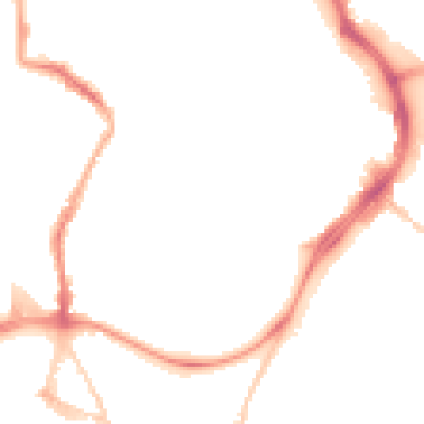 Night-time road noise heatmap for GL1 1LH