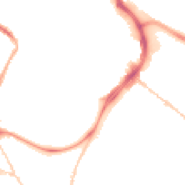 Night-time road noise heatmap for GL1 1LR