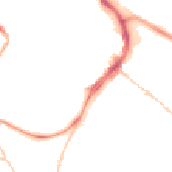 Night-time road noise heatmap for GL1 1LS