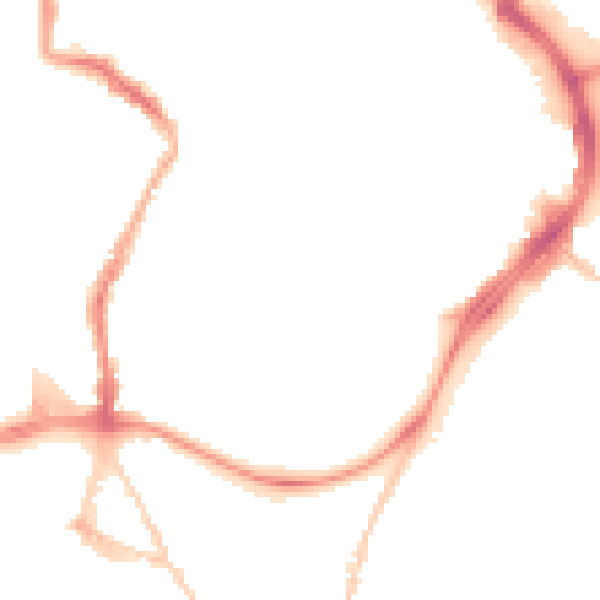 Night-time road noise heatmap for GL1 1LT