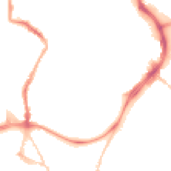 Night-time road noise heatmap for GL1 1LW