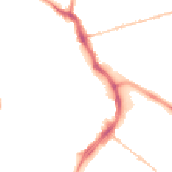 Night-time road noise heatmap for GL1 1NA