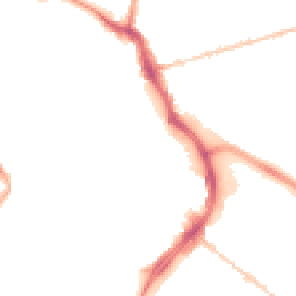 Night-time road noise heatmap for GL1 1NB