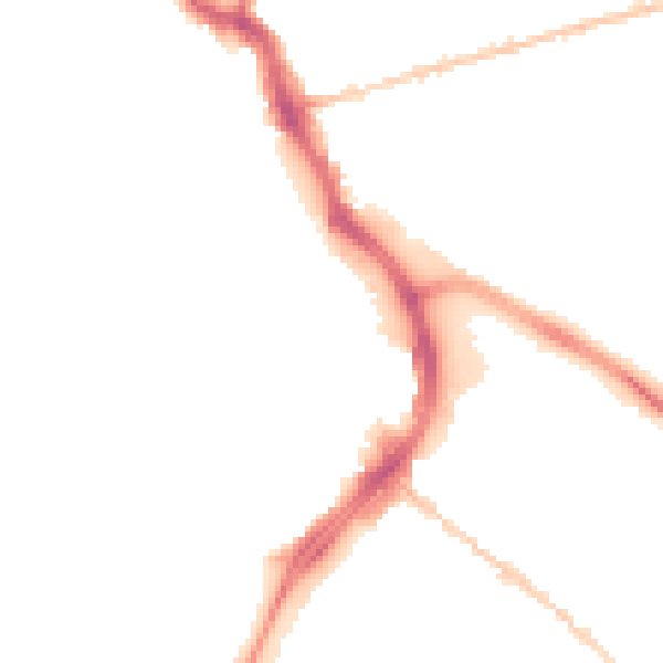 Night-time road noise heatmap for GL1 1QE