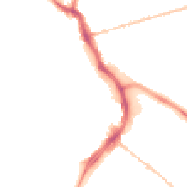 Night-time road noise heatmap for GL1 1QF