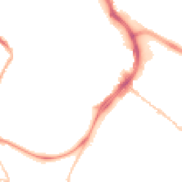 Night-time road noise heatmap for GL1 1QZ