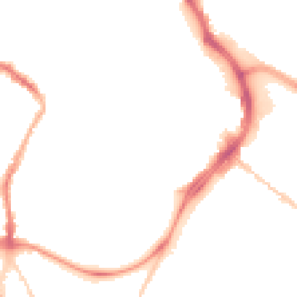 Night-time road noise heatmap for GL1 1RE