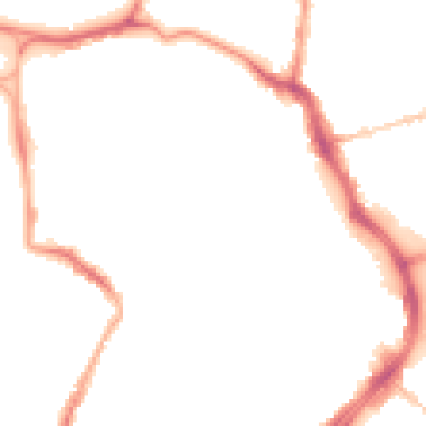 Night-time road noise heatmap for GL1 1SE