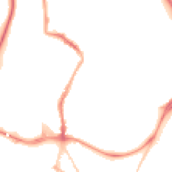 Night-time road noise heatmap for GL1 1SJ