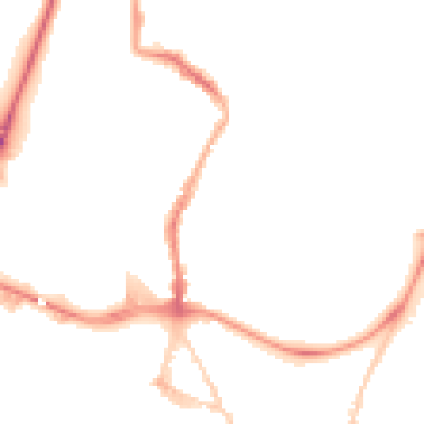 Night-time road noise heatmap for GL1 1US