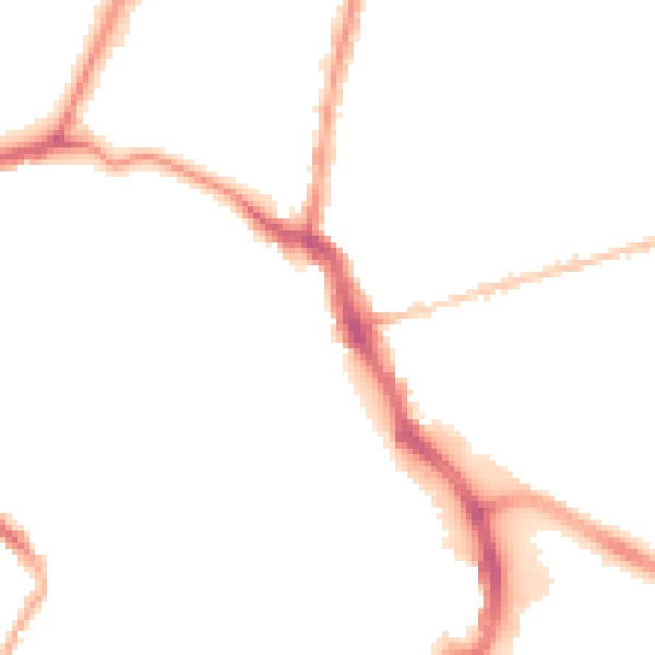 Night-time road noise heatmap for GL1 2AA