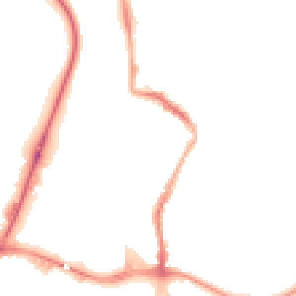 Night-time road noise heatmap for GL1 2EE