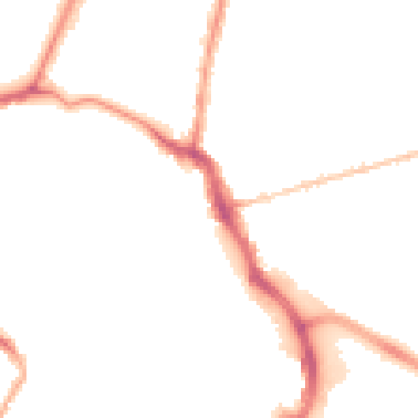 Night-time road noise heatmap for GL1 2FE