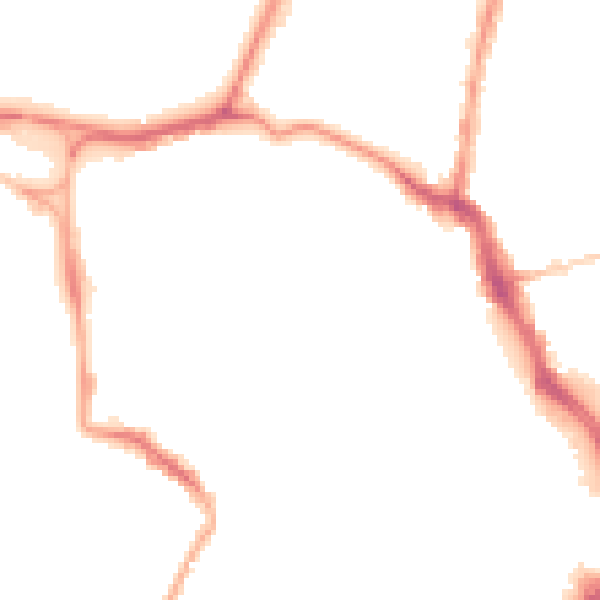 Night-time road noise heatmap for GL1 2LR