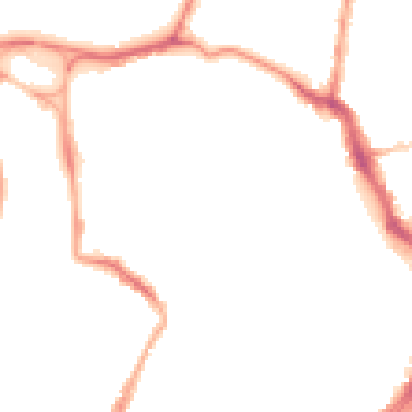 Night-time road noise heatmap for GL1 2NW