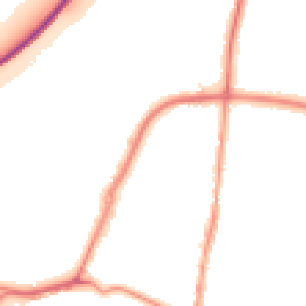 Night-time road noise heatmap for GL1 2PS