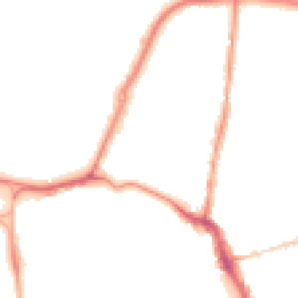 Night-time road noise heatmap for GL1 2PX