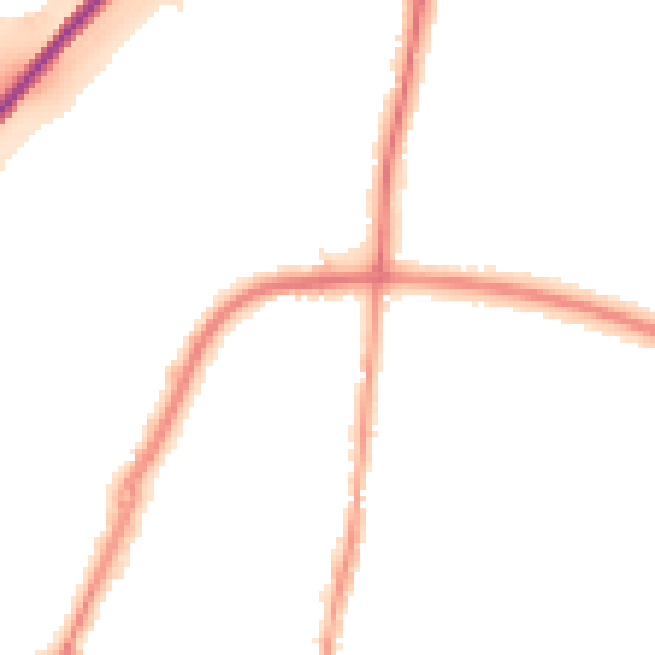 Night-time road noise heatmap for GL1 2SE