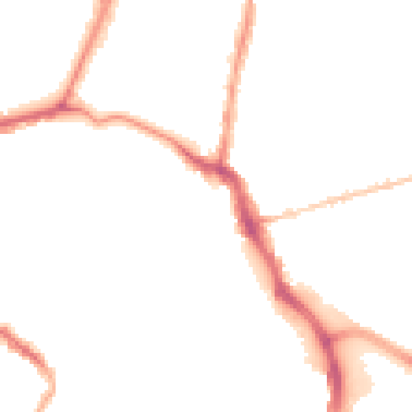 Night-time road noise heatmap for GL1 3AJ