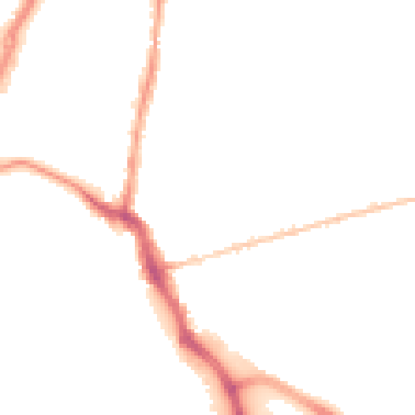 Night-time road noise heatmap for GL1 3DF