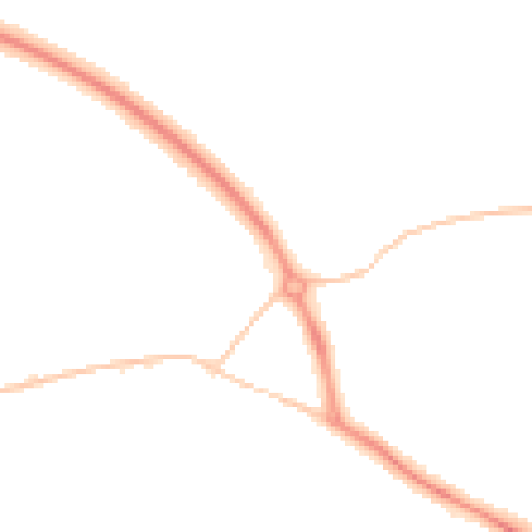 Night-time road noise heatmap for GL1 3LL