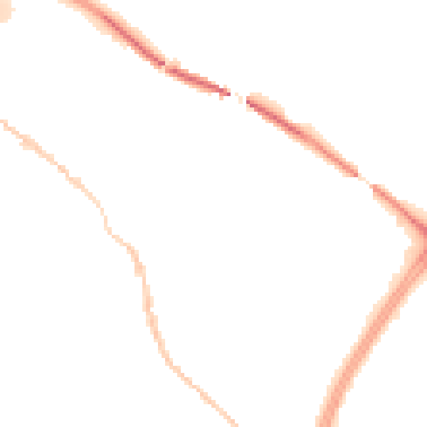 Night-time road noise heatmap for GL1 4DE