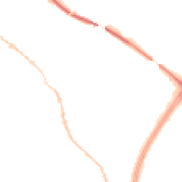 Night-time road noise heatmap for GL1 4EB