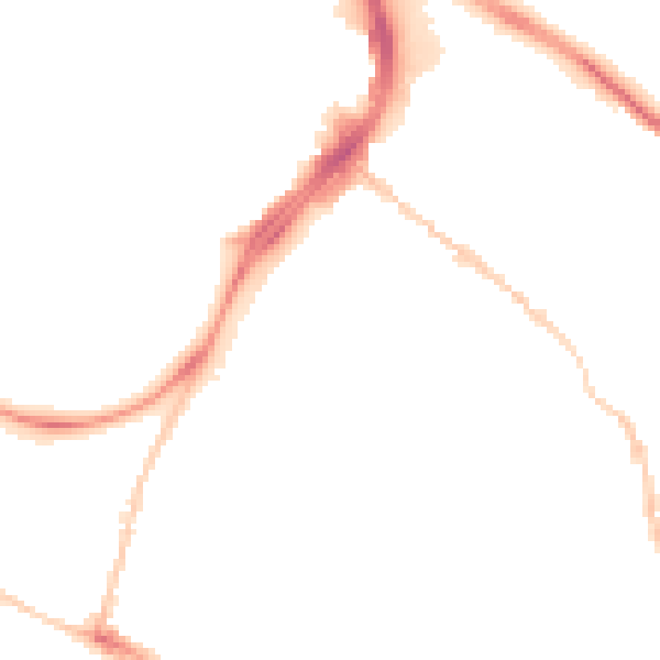 Night-time road noise heatmap for GL1 4EJ