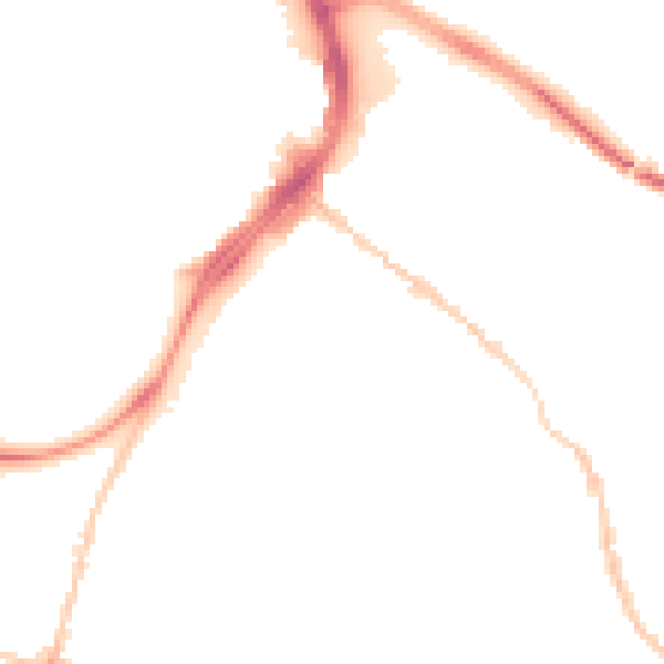 Night-time road noise heatmap for GL1 4EP