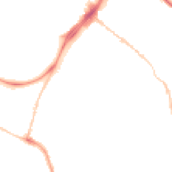 Night-time road noise heatmap for GL1 4XH