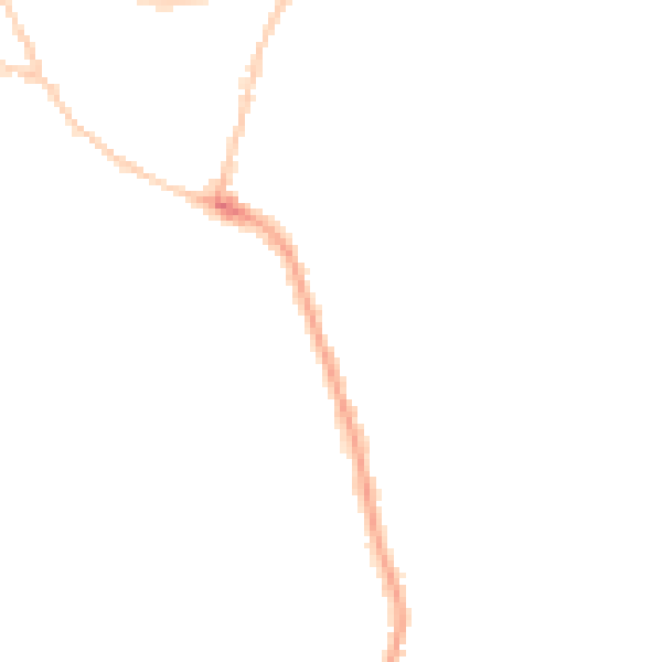 Night-time road noise heatmap for GL1 5AF
