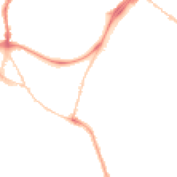 Night-time road noise heatmap for GL1 5AW