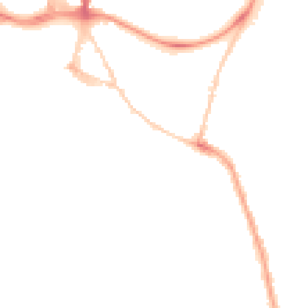 Night-time road noise heatmap for GL1 5BY