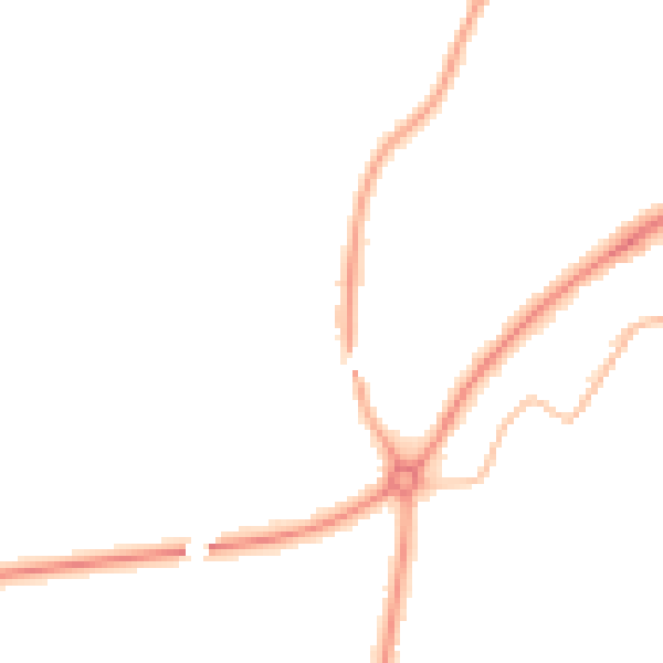 Night-time road noise heatmap for GL1 5LQ