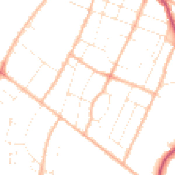 Daytime road noise heatmap for GL1 5NN
