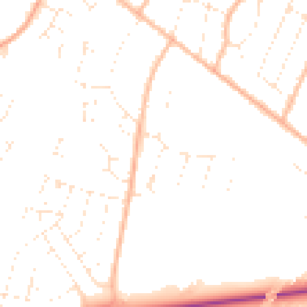 Daytime road noise heatmap for GL1 5PF