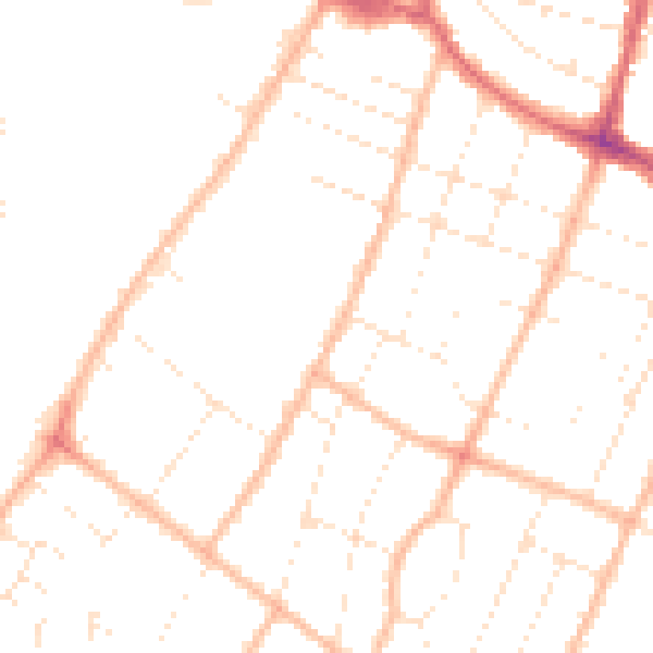 Daytime road noise heatmap for GL1 5QD