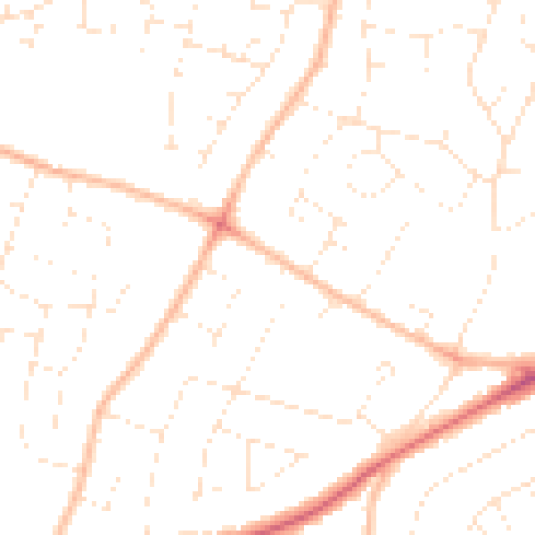 Daytime road noise heatmap for GL2 0AB