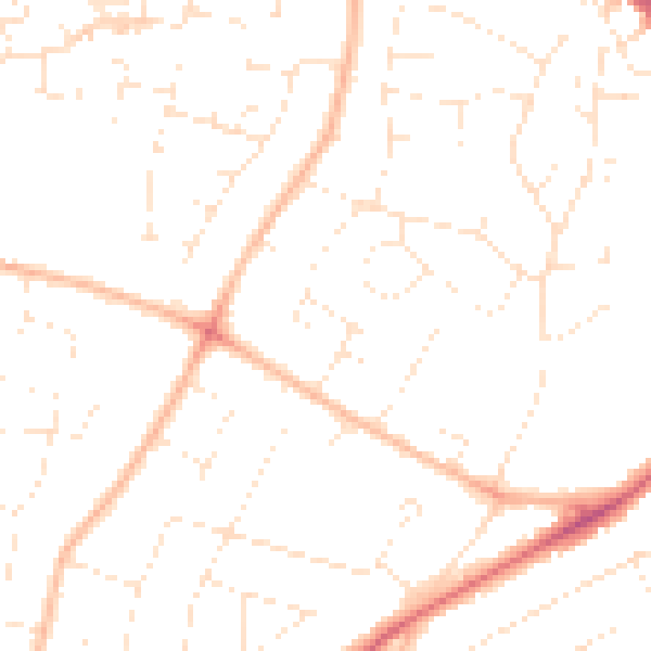 Daytime road noise heatmap for GL2 0AD