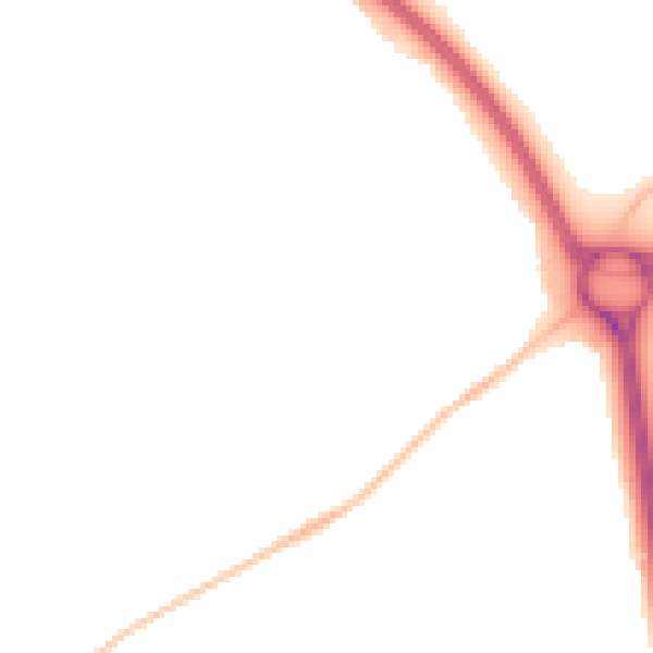Night-time road noise heatmap for GL2 0AG