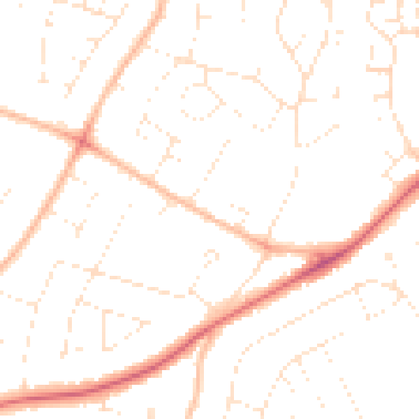 Daytime road noise heatmap for GL2 0AH