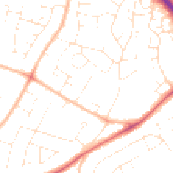 Daytime road noise heatmap for GL2 0BP