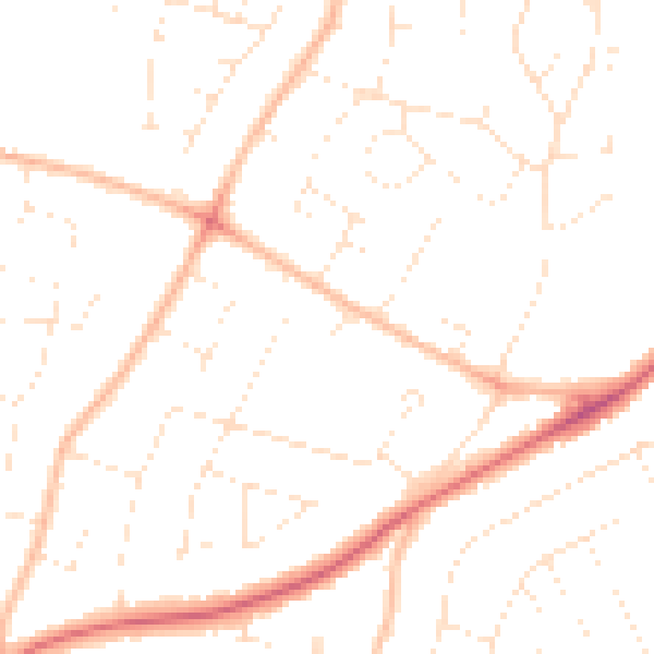 Daytime road noise heatmap for GL2 0BS