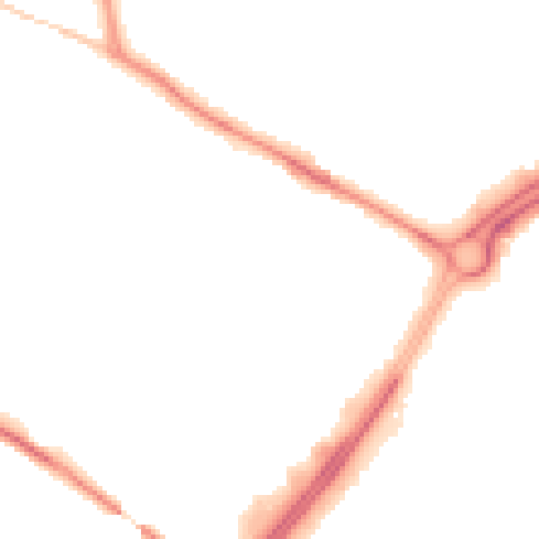 Night-time road noise heatmap for GL2 0BT