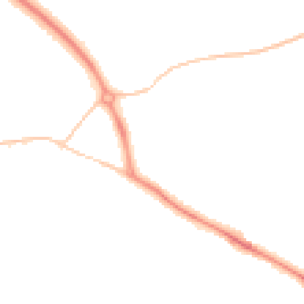 Night-time road noise heatmap for GL2 0QS