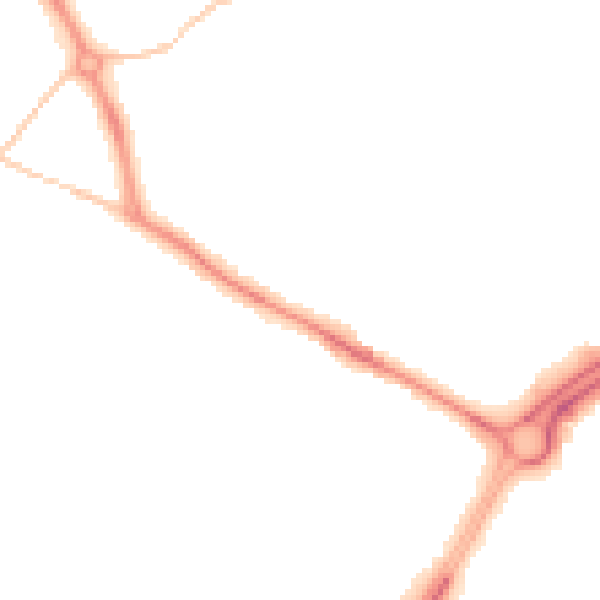 Night-time road noise heatmap for GL2 0SD
