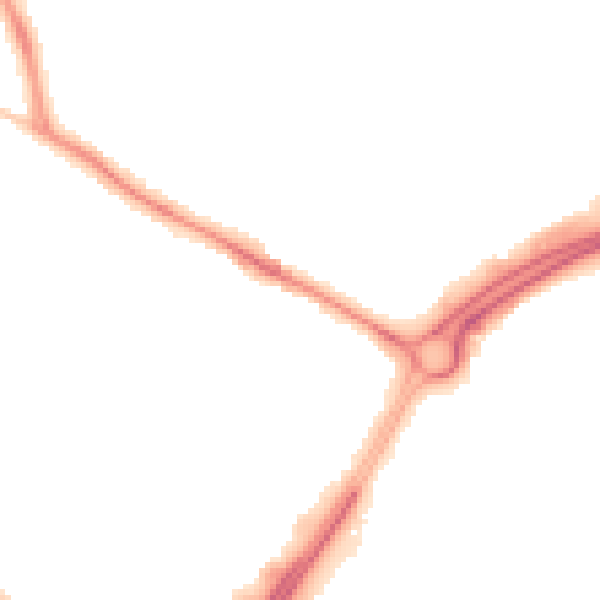 Night-time road noise heatmap for GL2 0SG