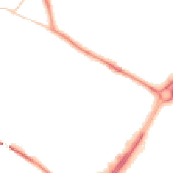 Night-time road noise heatmap for GL2 0ST