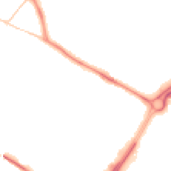 Night-time road noise heatmap for GL2 0SU