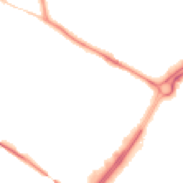 Night-time road noise heatmap for GL2 0SW